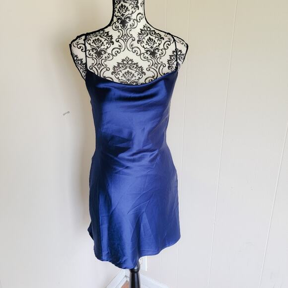 Le Lis Dresses & Skirts - Le Lis Satin Open Back Mini Slip Dress